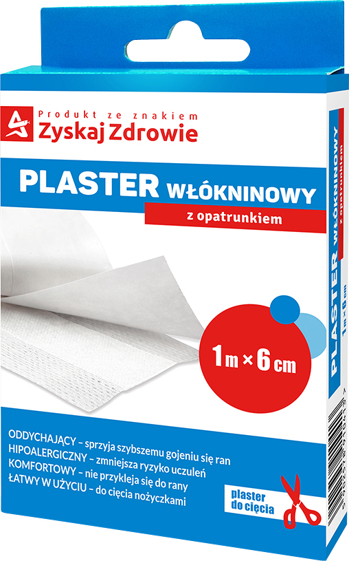 PLASTER WŁÓKNINOWY Z OPATRUNKIEM